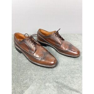 Vintage Florsheim Imperial Wingtip Oxford Shoes Brown Leather Men Size 9.5 B